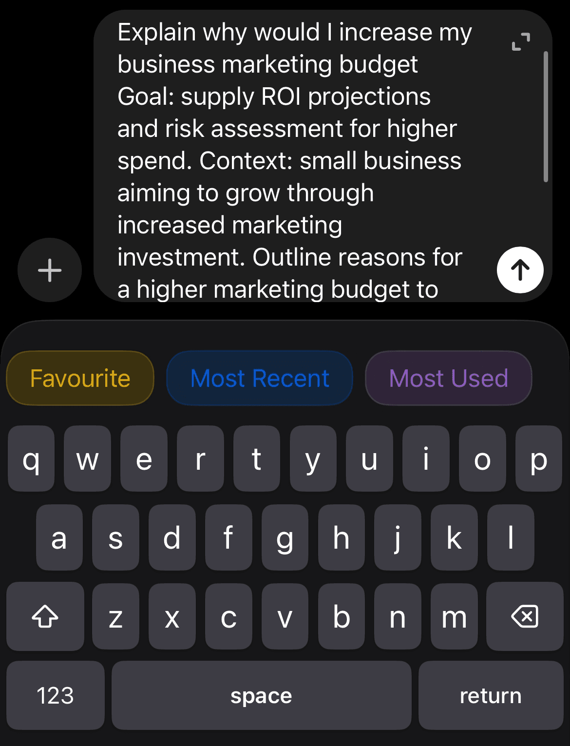Transformed prompt example