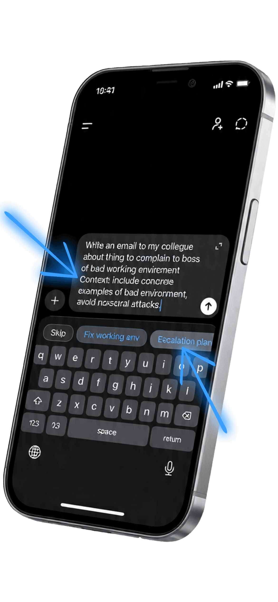 SparKey layered prompt flow on iPhone